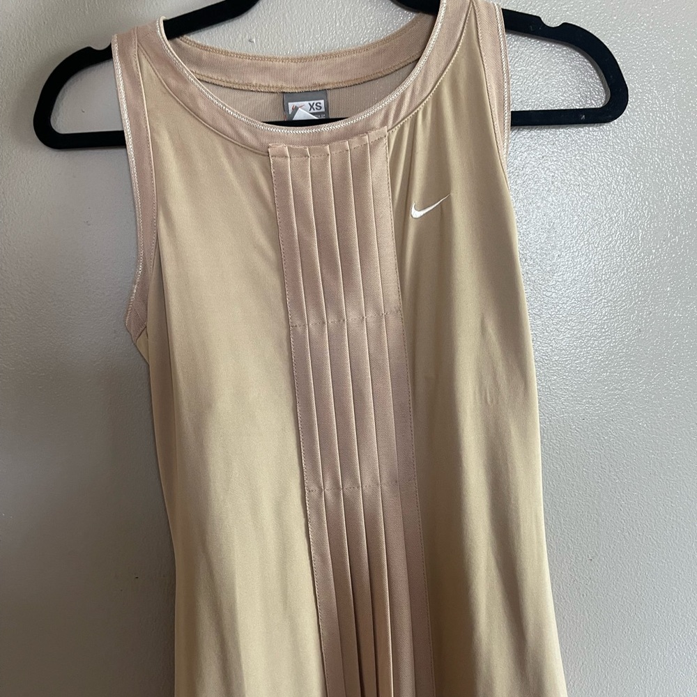 Tan pleated Nike Dress